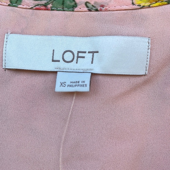 NWT Loft floral pink dress size XS - Picture 8 of 9